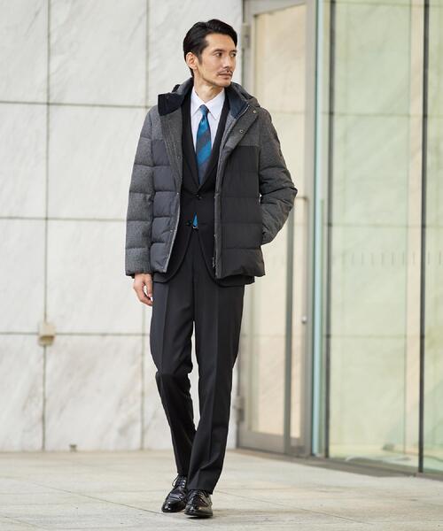 TAKEO KIKUCHI（タケオキクチ）の「カラーコンビ ダウンブルゾン（ダウンジャケット/コート・メンズ・ブラック系4/ブラウン系その他2/ネイビー系4/ブラウン系その他6/ブラック系1・04/03/02/01）」の11枚目の写真