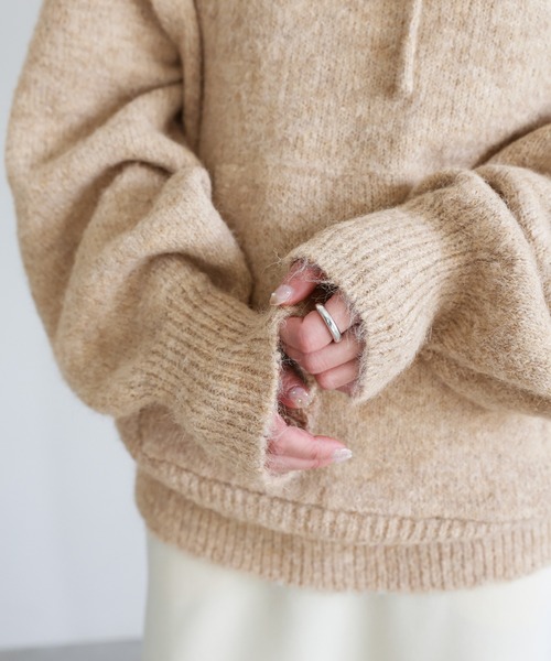 セール】ルーズフーディーニット（ニット/セーター）｜select MOCA
