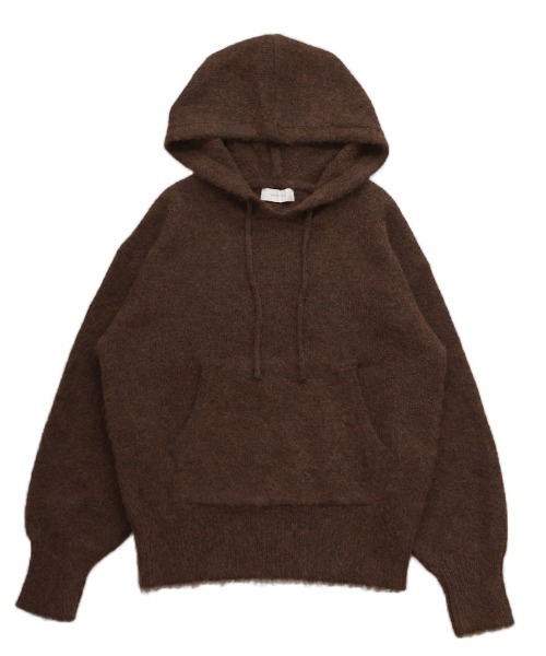 select MOCA(セレクトモカ)の「ルーズフーディーニット(ニット/セーター・レディース・ベージュ/ブラウン/チャコールグレー・FREE)」の7枚目の写真