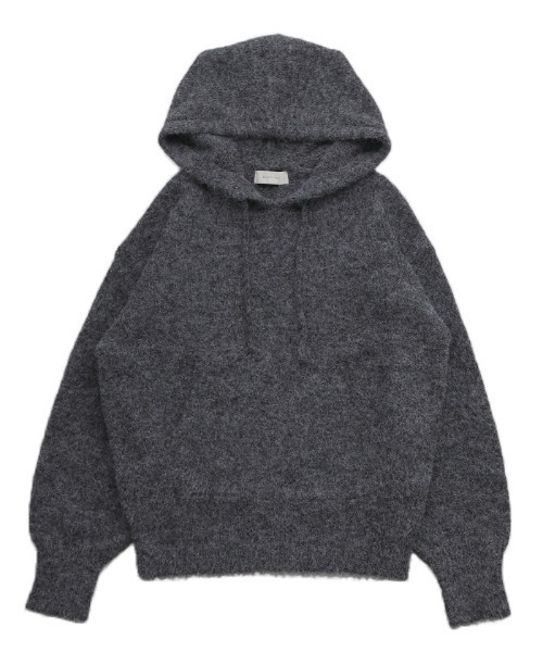 select MOCA(セレクトモカ)の「ルーズフーディーニット(ニット/セーター・レディース・ベージュ/ブラウン/チャコールグレー・FREE)」の5枚目の写真