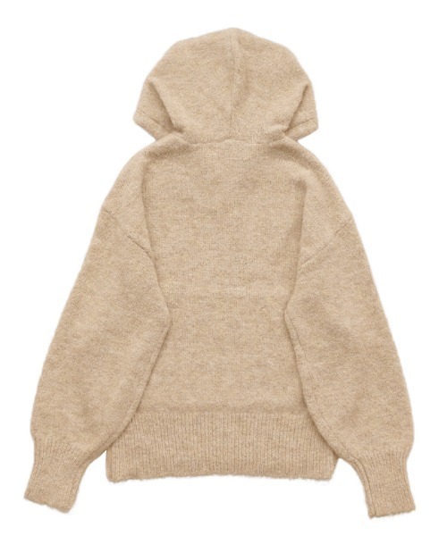 select MOCA(セレクトモカ)の「ルーズフーディーニット(ニット/セーター・レディース・ベージュ/ブラウン/チャコールグレー・FREE)」の8枚目の写真