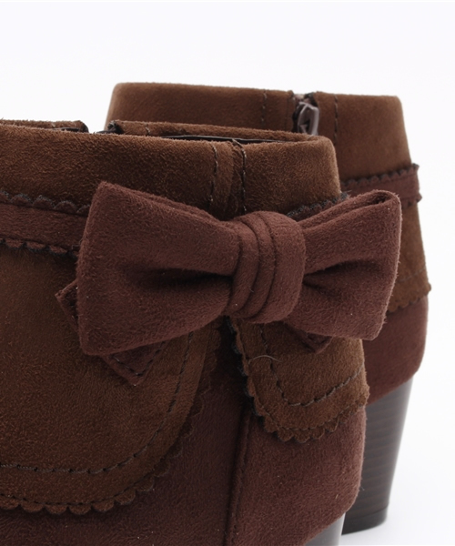 axes femme(アクシーズファム)の「サイドリボンショートブーツ(ブーツ・レディース・ダークブラウン/ピンク/ブラック・LARGE/MEDIUM)」の9枚目の写真