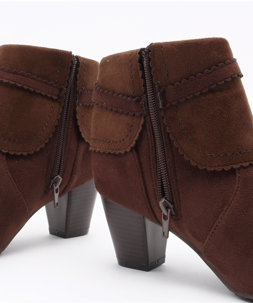 axes femme(アクシーズファム)の「サイドリボンショートブーツ(ブーツ・レディース・ダークブラウン/ピンク/ブラック・LARGE/MEDIUM)」の10枚目の写真