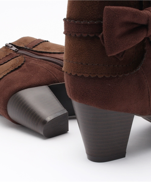 axes femme(アクシーズファム)の「サイドリボンショートブーツ(ブーツ・レディース・ダークブラウン/ピンク/ブラック・LARGE/MEDIUM)」の12枚目の写真