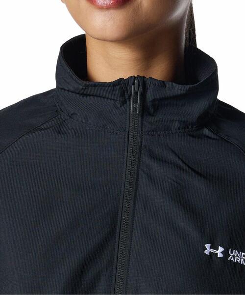 UNDER ARMOUR(アンダーアーマー)の「UAトリコット ライナー ウーブン ジャケット(トレーニング/レディース)(その他アウター・レディース・ブラック・M/S/L/XL)」の4枚目の写真