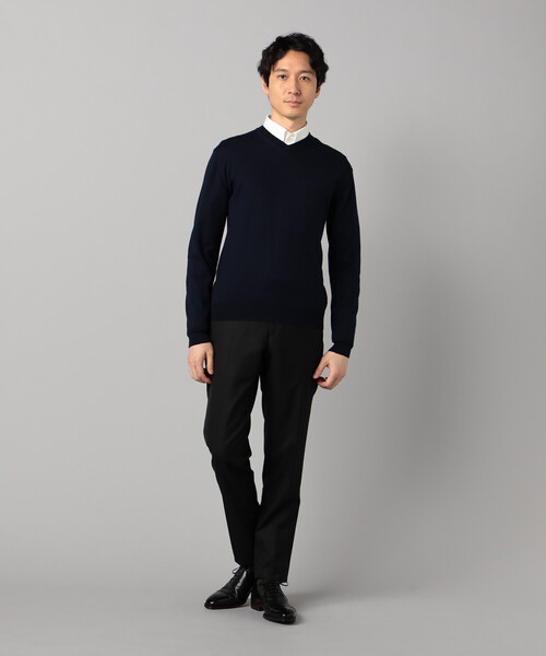 COMME CA MEN（コムサメン）の「「FILIVIVI」天竺Vネックニット（ニット/セーター・メンズ・グレー/ネイビー・L/M）」の18枚目の写真
