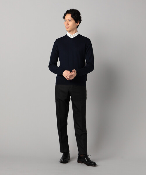COMME CA MEN（コムサメン）の「「FILIVIVI」天竺Vネックニット（ニット/セーター・メンズ・グレー/ネイビー・L/M）」の19枚目の写真