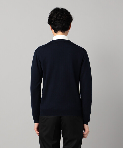 COMME CA MEN（コムサメン）の「「FILIVIVI」天竺Vネックニット（ニット/セーター・メンズ・グレー/ネイビー・L/M）」の5枚目の写真
