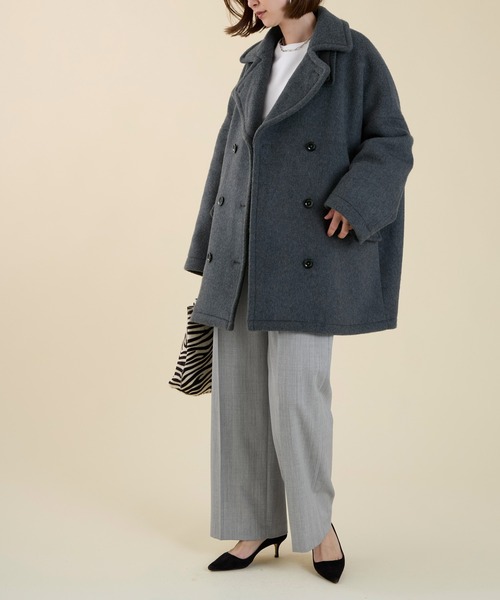 marmors（マルモア）の「【marmors】P-coat（ピーコート・レディース・グレー/ライトベージュ/ネイビー・36）」の16枚目の写真