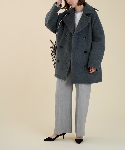 marmors（マルモア）の「【marmors】P-coat（ピーコート・レディース・グレー/ライトベージュ/ネイビー・36）」の19枚目の写真