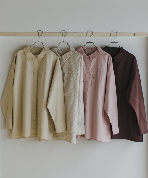 lit（リット）の「Pocket Over Shirt（シャツ/ブラウス・レディース・アイボリー/チェック/ブラウン/ピンク・FREE）」の3枚目の写真