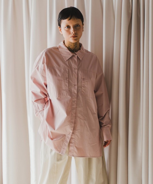 lit（リット）の「Pocket Over Shirt（シャツ/ブラウス・レディース・アイボリー/チェック/ブラウン/ピンク・FREE）」の4枚目の写真