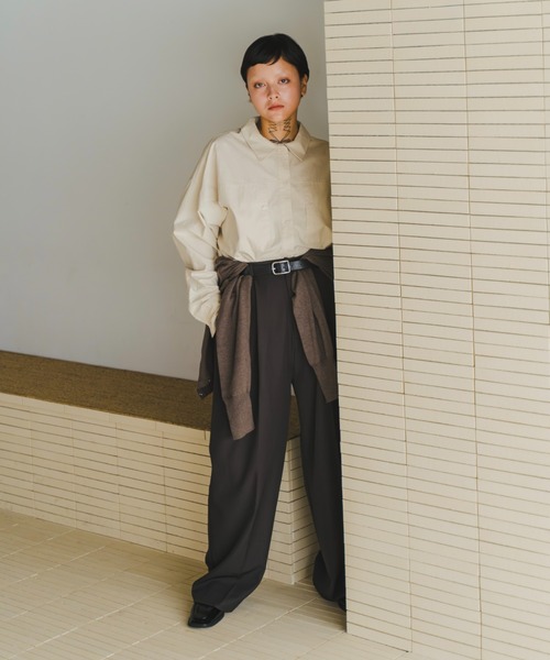 lit（リット）の「Pocket Over Shirt（シャツ/ブラウス・レディース・アイボリー/チェック/ブラウン/ピンク・FREE）」の5枚目の写真