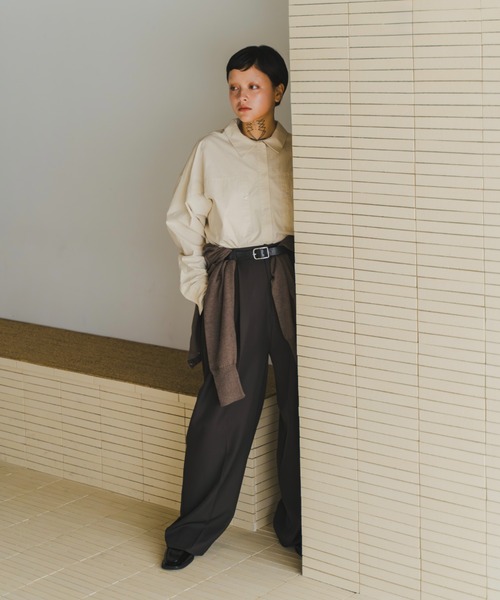 lit（リット）の「Pocket Over Shirt（シャツ/ブラウス・レディース・アイボリー/チェック/ブラウン/ピンク・FREE）」の6枚目の写真