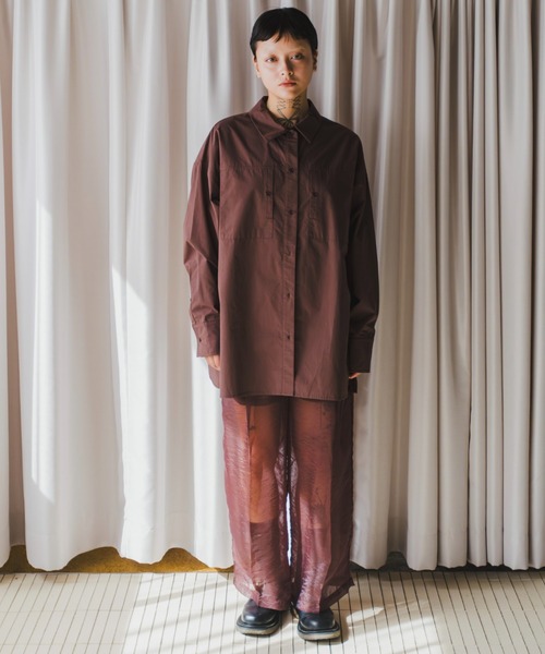 lit（リット）の「Pocket Over Shirt（シャツ/ブラウス・レディース・アイボリー/チェック/ブラウン/ピンク・FREE）」の12枚目の写真