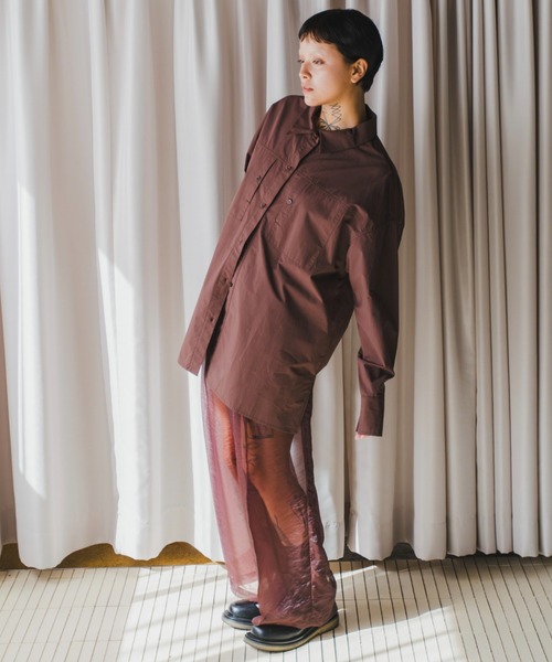 lit（リット）の「Pocket Over Shirt（シャツ/ブラウス・レディース・アイボリー/チェック/ブラウン/ピンク・FREE）」の13枚目の写真