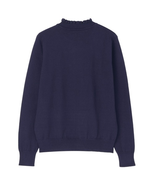 TOKYO SHIRTS（トウキョウシャツ）の「もちもち フリルネック プルオーバー（ニット/セーター・レディース・ネイビー/ブルー/グレー・M/L/LL）」の11枚目の写真