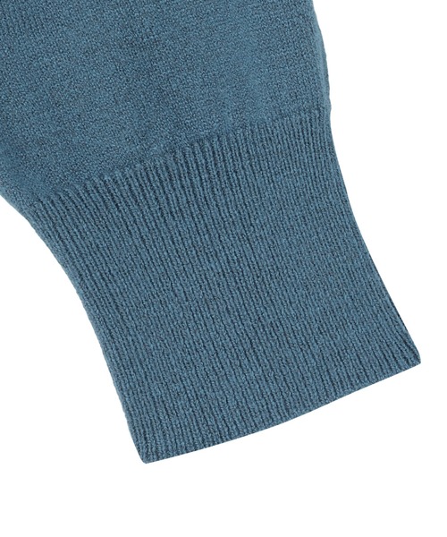 TOKYO SHIRTS（トウキョウシャツ）の「もちもち フリルネック プルオーバー（ニット/セーター・レディース・ネイビー/ブルー/グレー・M/L/LL）」の18枚目の写真