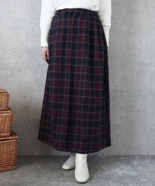 Emma（SELECT LEVERY）（エマ セレクトリベリー）の「ライトメルトンロングスカート（スカート・レディース・レッド系その他/ブラウン系その他/ブラック系その他2/ブラウン系その他2/ブラック系その他・LARGE/X-LARGE/MEDIUM/SMALL）」の5枚目の写真