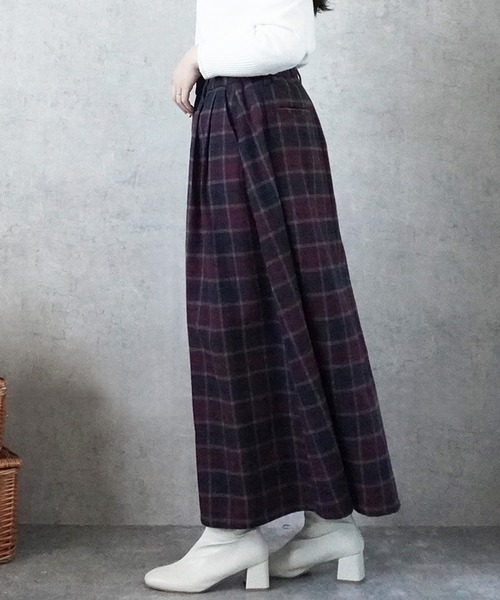 Emma（SELECT LEVERY）（エマ セレクトリベリー）の「ライトメルトンロングスカート（スカート・レディース・レッド系その他/ブラウン系その他/ブラック系その他2/ブラウン系その他2/ブラック系その他・LARGE/X-LARGE/MEDIUM/SMALL）」の12枚目の写真