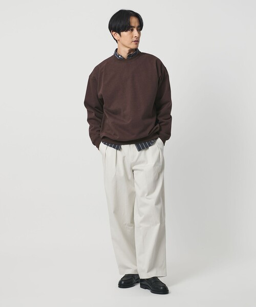 BEAUTY&YOUTH UNITED ARROWS（ビューティーアンドユースユナイテッドアローズ）の「ハイバルキー クルーネック スウェット（スウェット・メンズ・オフホワイト/ダークブラウン/ネイビー・L/XL/S/M）」の8枚目の写真