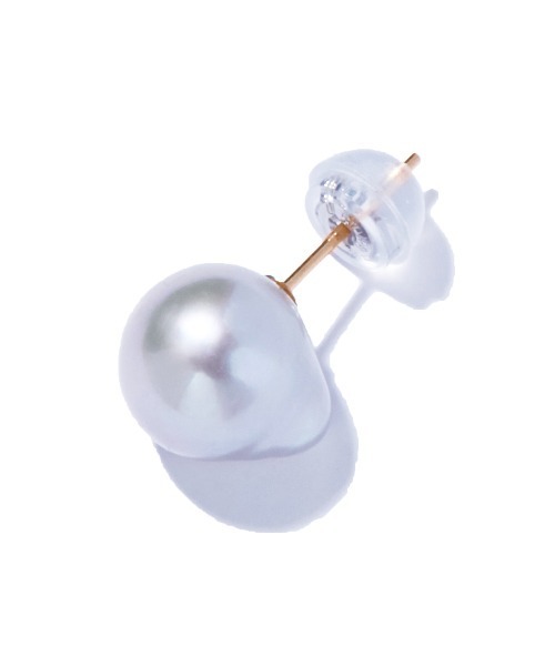 les bonbon(ルボンボン)の「【les bonbon】organic pearl stud pierce /オーガニック パール スタッド ピアス(ピアス(両耳用)・レディース・イエローゴールド/ホワイト/グレー・FREE)」の5枚目の写真