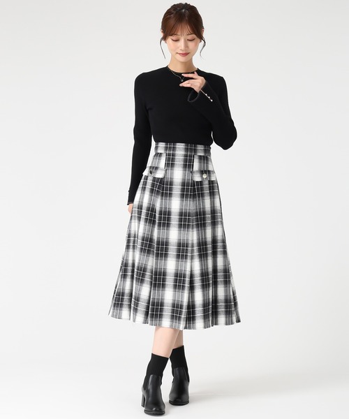 MISCH MASCH(ミッシュマッシュ)の「ボックスタックミディスカート(スカート・レディース・グレー/ブラック×ホワイト・S/M)」の16枚目の写真