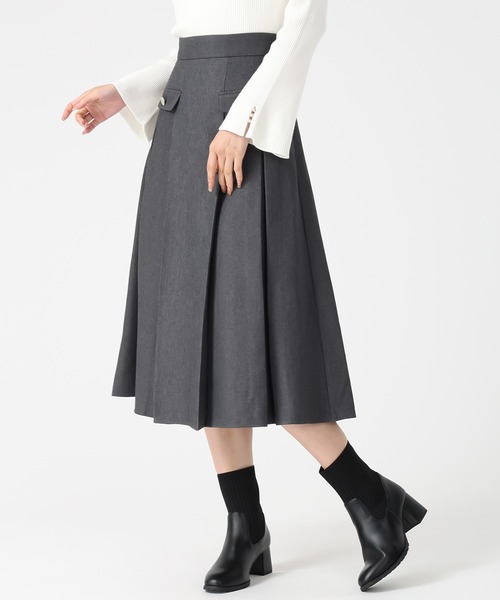 MISCH MASCH(ミッシュマッシュ)の「ボックスタックミディスカート(スカート・レディース・グレー/ブラック×ホワイト・S/M)」の6枚目の写真