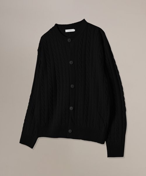 Keble round knit кардиган [чёрный]