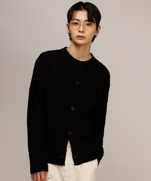SIGNATURE（シグネチャ）の「ケーブルラウンドニットカーディガン[ブラック]（カーディガン/ボレロ・レディース・その他・LARGE/MEDIUM）」の12枚目の写真