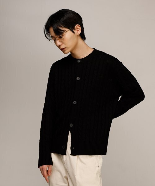 SIGNATURE（シグネチャ）の「ケーブルラウンドニットカーディガン[ブラック]（カーディガン/ボレロ・レディース・その他・LARGE/MEDIUM）」の8枚目の写真