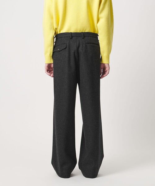 District（ディストリクト）の「＜District＞ウール ナイロン メルトン 2プリーツ ワイドパンツ（スラックス・メンズ・ダークグレー/ネイビー・S/L/M/XL）」の7枚目の写真