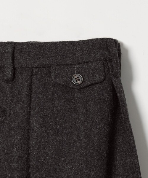 District（ディストリクト）の「＜District＞ウール ナイロン メルトン 2プリーツ ワイドパンツ（スラックス・メンズ・ダークグレー/ネイビー・S/L/M/XL）」の11枚目の写真
