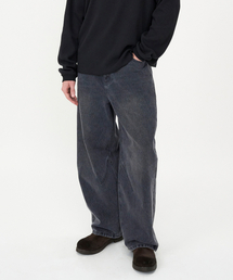 チェイントウィル バルーンフィットデニムパンツ WASHED BLACK