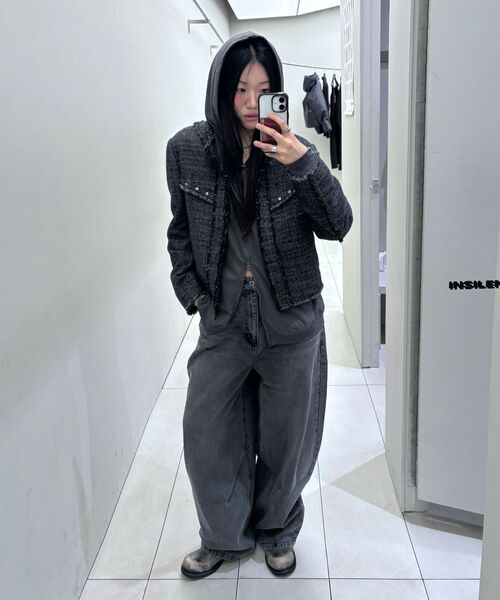 INSILENCE(インサイロンス)の「チェイントウィル バルーンフィットデニムパンツ WASHED BLACK(デニムパンツ・レディース・その他・SMALL/MEDIUM/LARGE)」の19枚目の写真