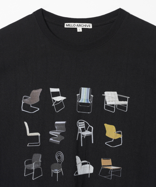 Millo Archive（ミロ アーカイブ）の「ラインチェアTシャツ[ブラック]（Tシャツ/カットソー・メンズ・その他・X-LARGE/MEDIUM/LARGE）」の2枚目の写真