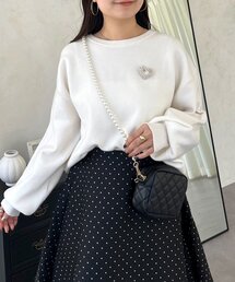 prose verse | バックジップスウェットライクニット(ニット/セーター)