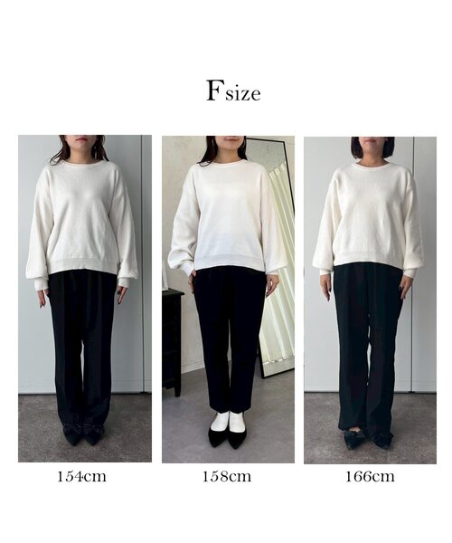 prose verse(プロズヴェール)の「バックジップスウェットライクニット(ニット/セーター・レディース・サックスブルー/ブラック/グレー/オフホワイト/イエロー/ピンク・FREE)」の7枚目の写真