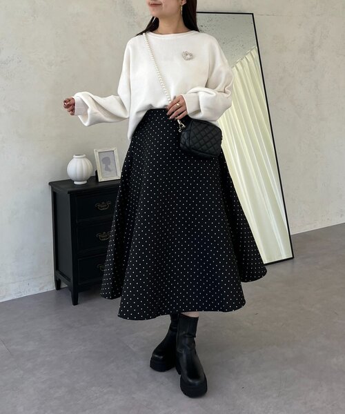 prose verse(プロズヴェール)の「バックジップスウェットライクニット(ニット/セーター・レディース・サックスブルー/ブラック/グレー/オフホワイト/イエロー/ピンク・FREE)」の16枚目の写真