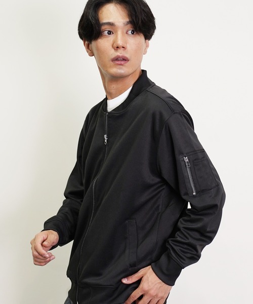✨未使用級✨23AW✨ブラックレーベル　MA-1ジャージーセットアップ　M ✨未使用級✨23AW✨ブラックレーベル M MA-1ジャージーセットアップ ジャケット・アウター