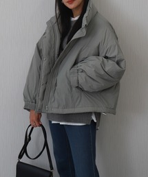 libelle more（リベル モア）の「【高機能中綿】サーモアリーナ (THERMO ARENA)蓄熱ボリュームショートブルゾン 通勤 / 大人カジュアル / ゆったりサイズ / 防寒（ダウンジャケット/コート）」