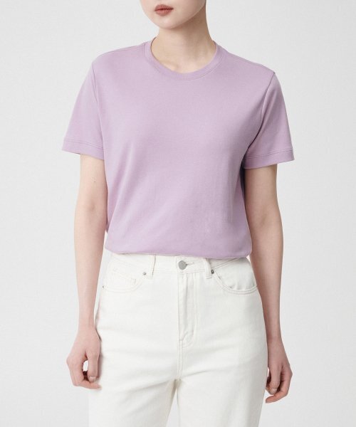 MUSINSA STANDARD WOMAN（ムシンサスタンダードウーマン）の「ウィメンズベーシッククルーネックTシャツ[ライラック]（Tシャツ/カットソー・レディース・その他・SMALL/MEDIUM/LARGE/X-SMALL）」の3枚目の写真