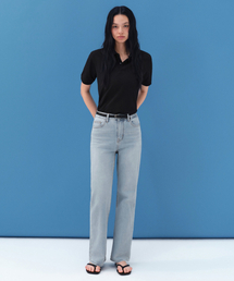 MUSINSA STANDARD WOMAN | [クールタンダード] ウィメンズ ストレート デニムパンツ [ライトインディゴ](デニムパンツ)