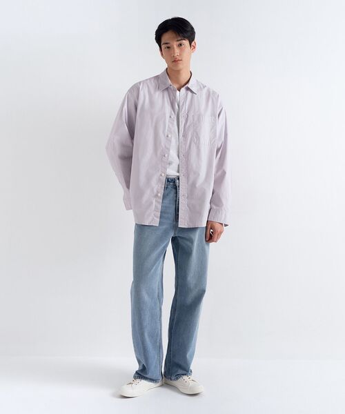 MUSINSA STANDARD（ムシンサスタンダード）の「ルーズストレートデニムパンツ[ライトインディゴ]（デニムパンツ・メンズ・その他・40/42/26/27/28/29/36/34/32/30/31/33）」の5枚目の写真