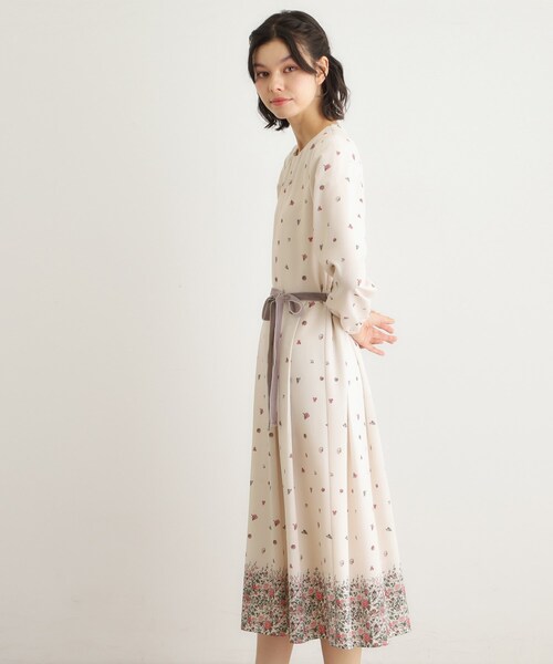 洗える／同柄アイテムあり】ライリー バタフライズ柄 ワンピース