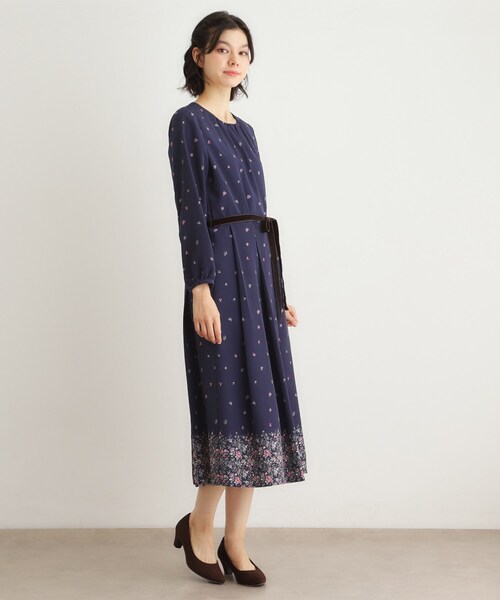 洗える／同柄アイテムあり】ライリー バタフライズ柄 ワンピース