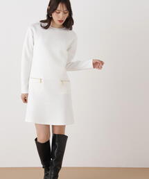 ピンキー&ダイアン　コントラストプリントワンピース　白　黒　38 試着のみ Amazon.co.jp: [ピンキー＆ダイアン] ◇ランダムドットプリーツ