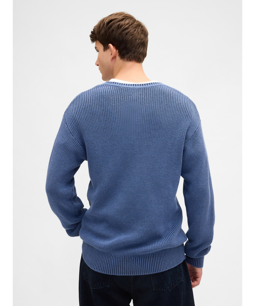 GAP（ギャップ）の「Gapロゴ リラックスフィット Vネックセーター（ニット/セーター・メンズ・オフホワイト/ブルー/ローズ/グリーン・S/XL/L/M/XS）」の13枚目の写真