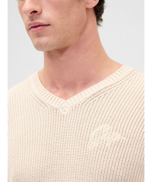 GAP（ギャップ）の「Gapロゴ リラックスフィット Vネックセーター（ニット/セーター・メンズ・オフホワイト/ブルー/ローズ/グリーン・S/XL/L/M/XS）」の18枚目の写真