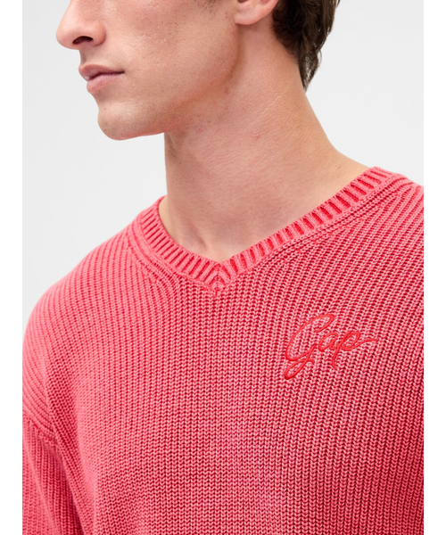GAP（ギャップ）の「Gapロゴ リラックスフィット Vネックセーター（ニット/セーター・メンズ・オフホワイト/ブルー/ローズ/グリーン・S/XL/L/M/XS）」の20枚目の写真